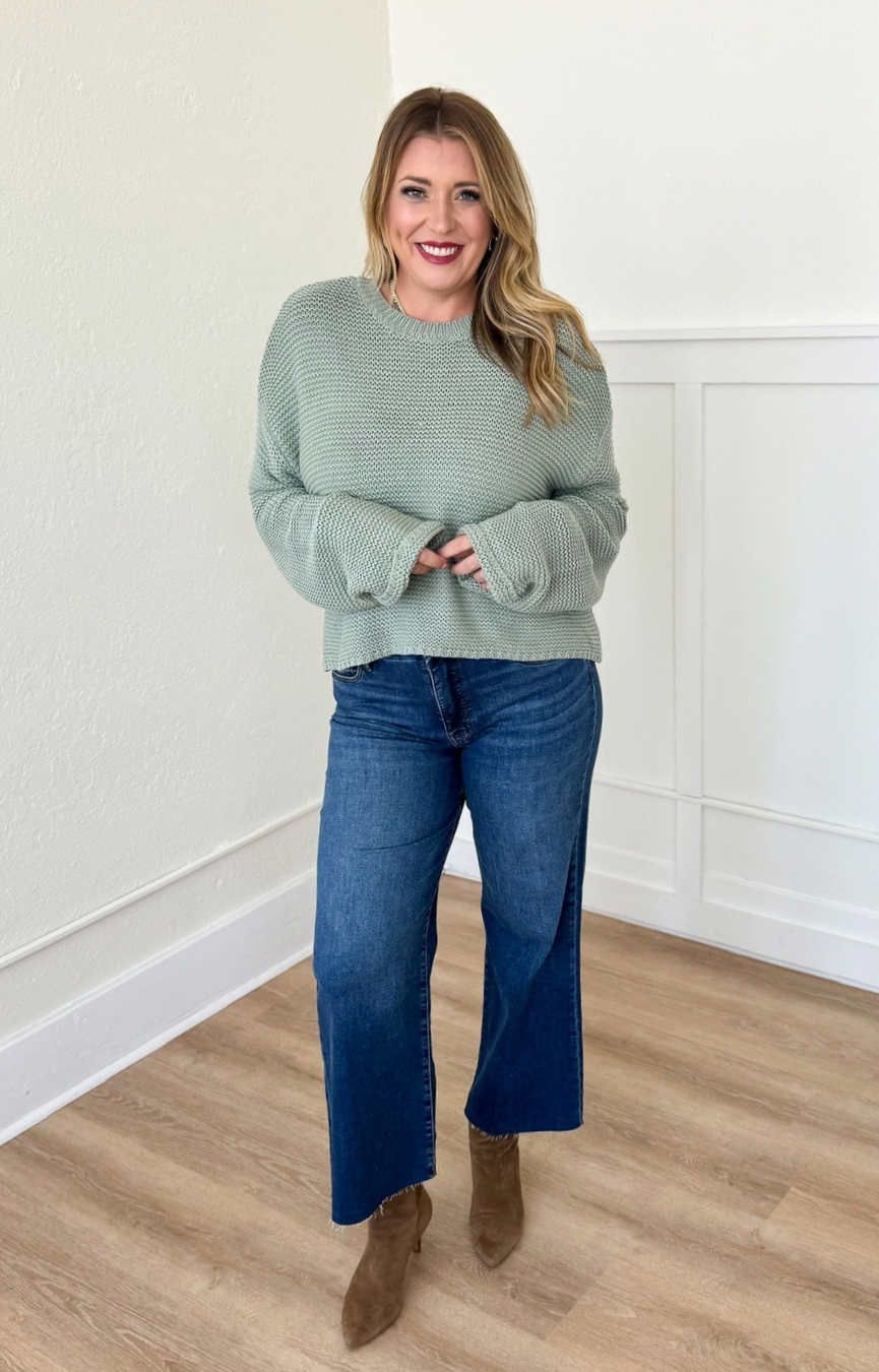 Meg HR Wide Leg Jeans- Inexhaustible Wash