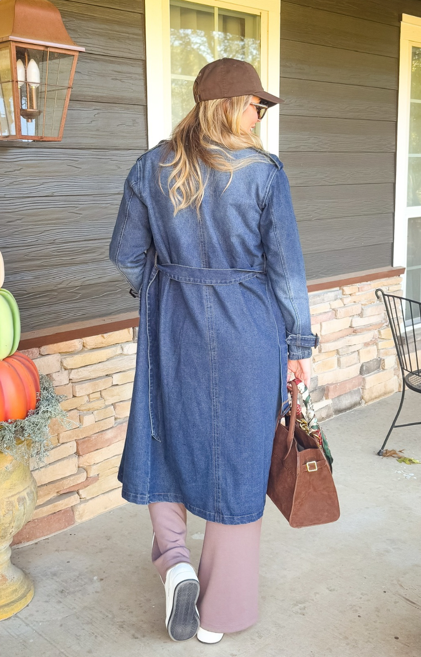 Darby Denim Trench Coat
