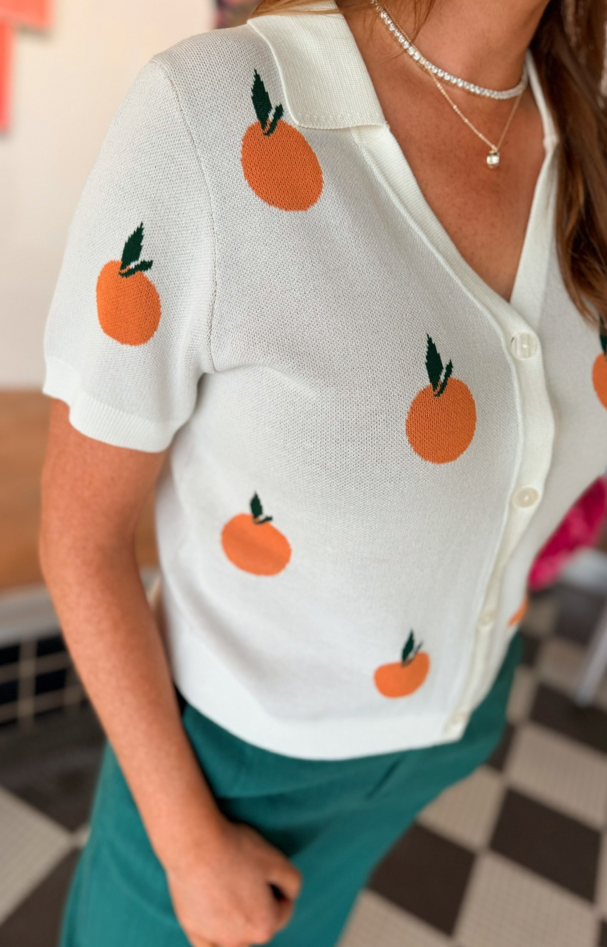 Citron Embroidered Shirt