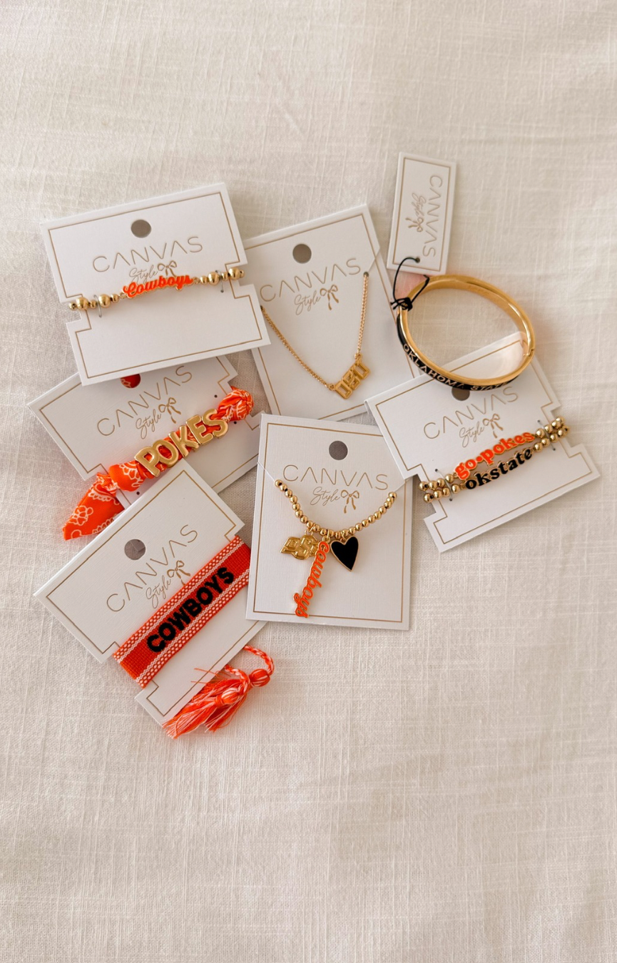 Oklahoma State Bandana Slider Bracelet