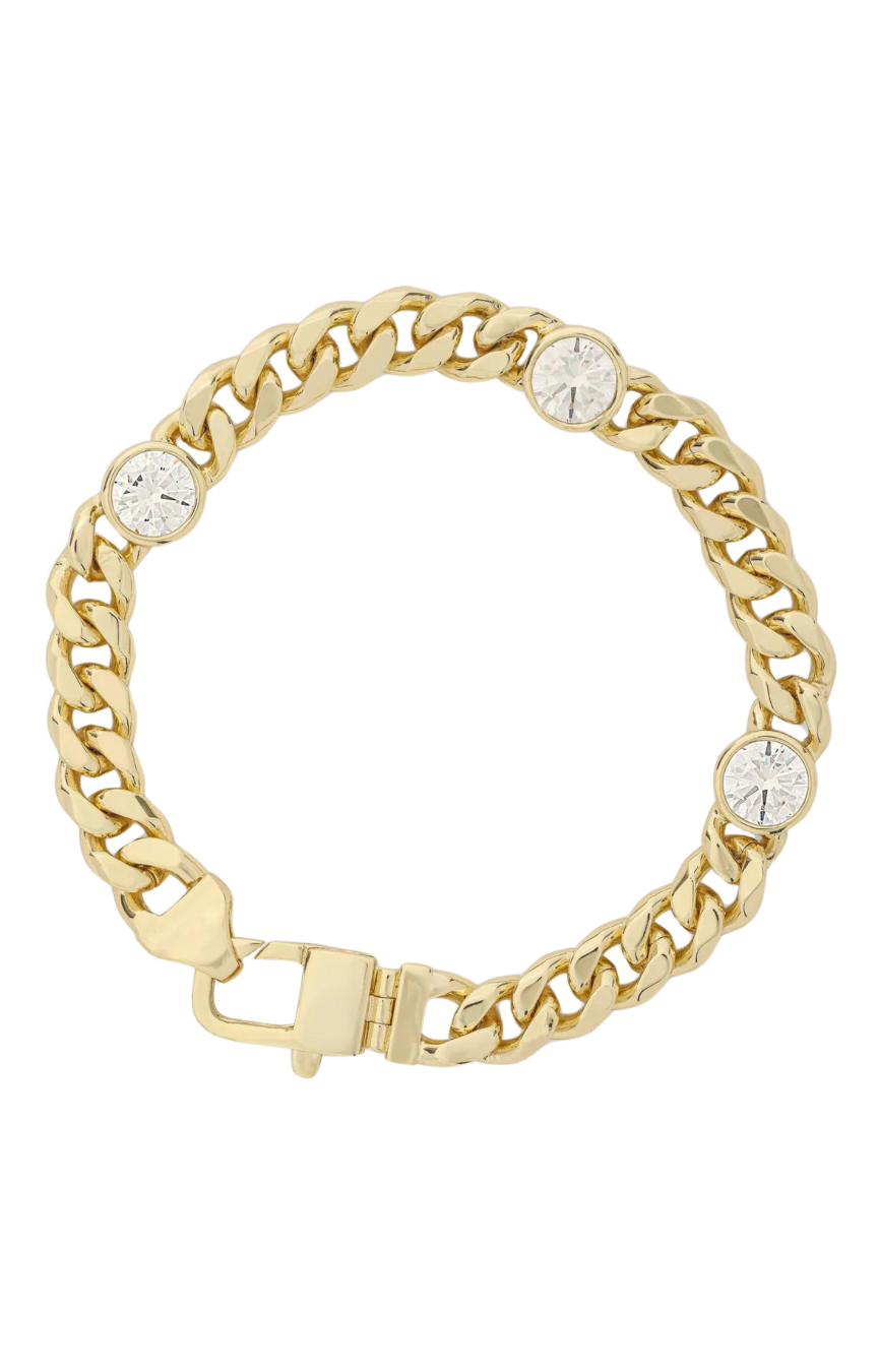 Julian Triple Diamond Cuban Chain Bracelet