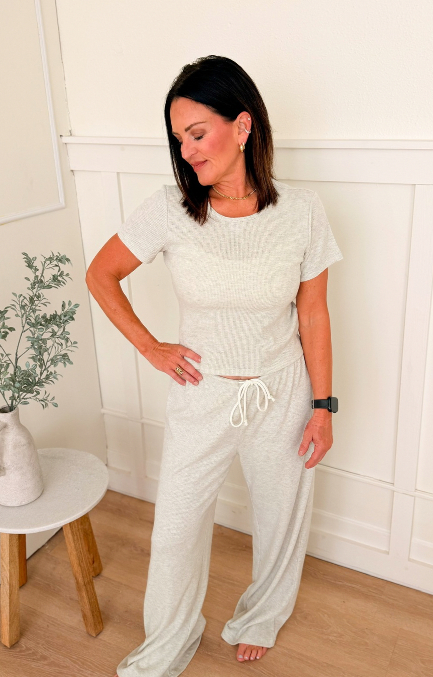 Waffle Pant Set