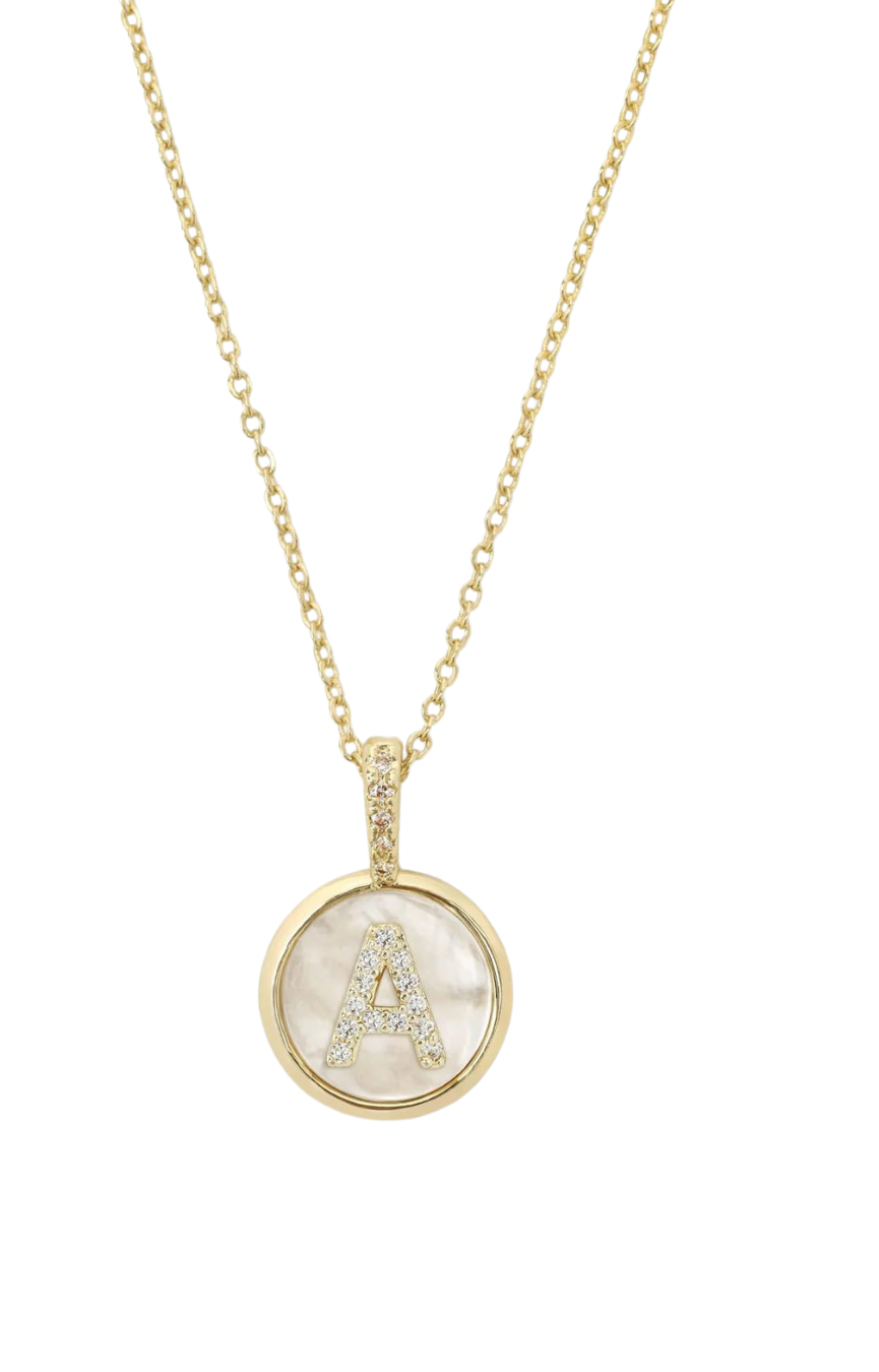 Baby Love Letters Gold Medallion Necklace