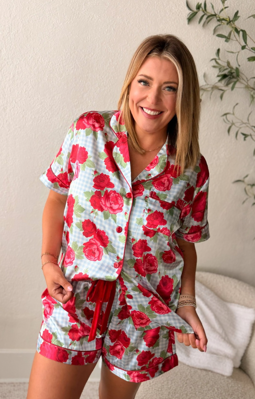 Gingham & Roses Set