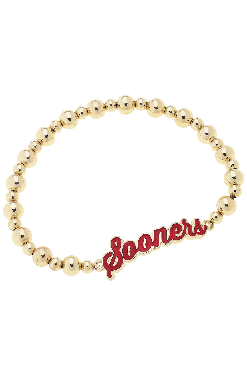 Oklahoma Enamel Stretch Bracelet