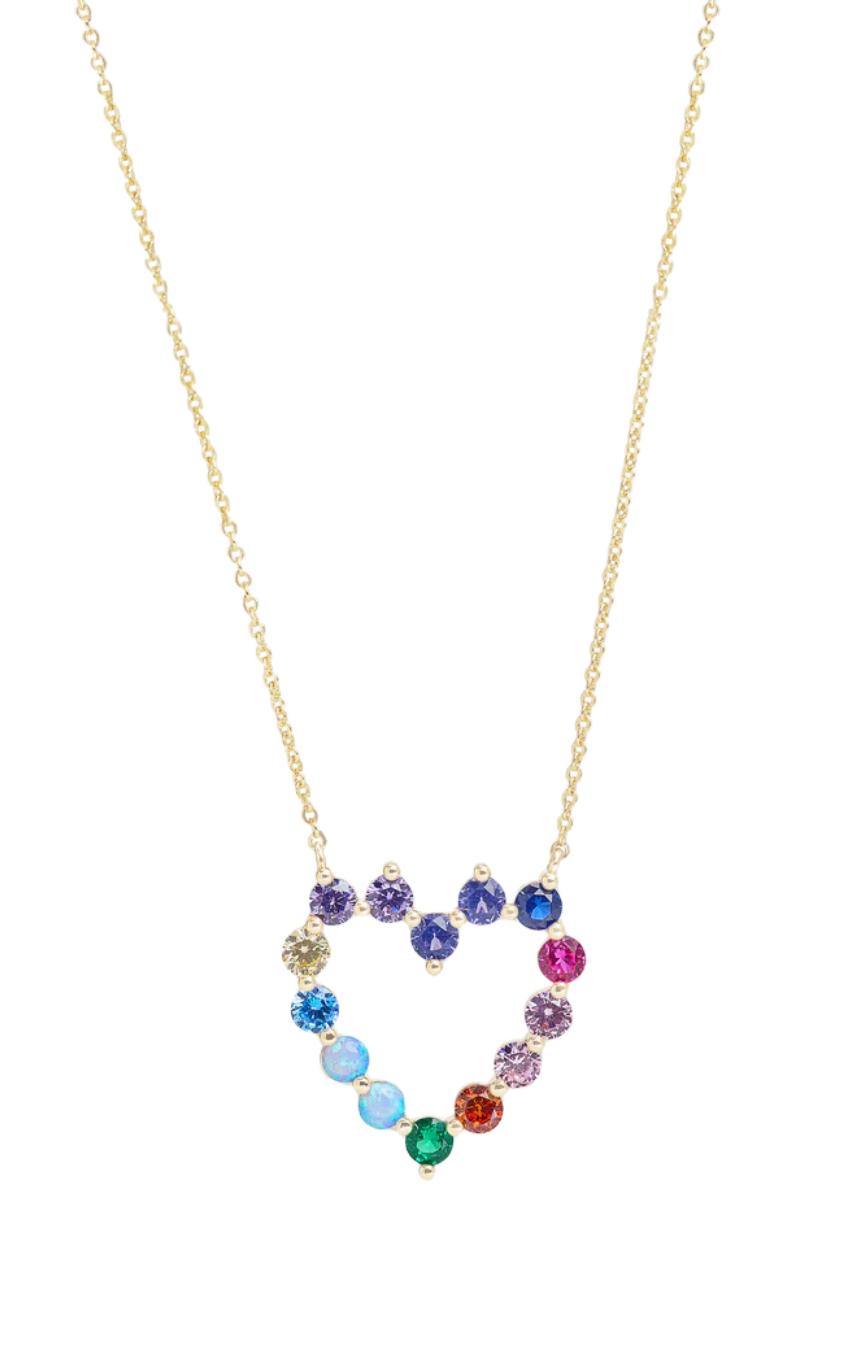 She’s An Icon Rainbow Baby Heart Necklace