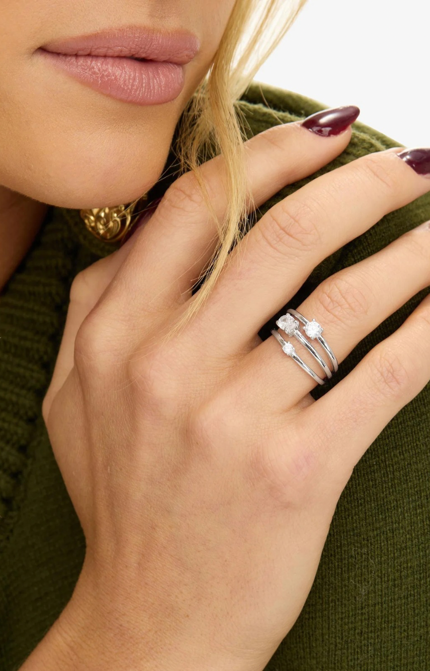 Nina Stacked Ring- Silver