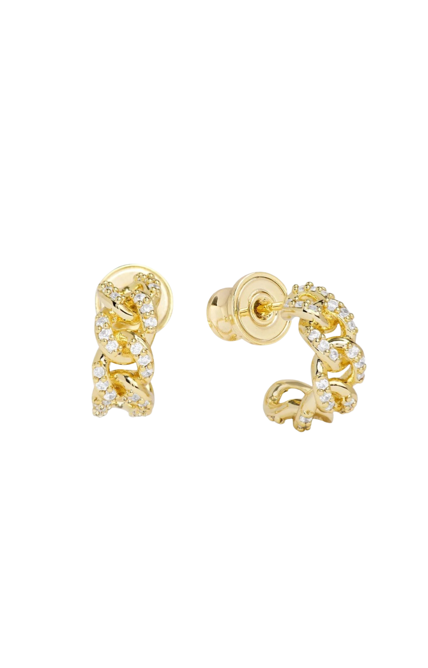 Pave Julian Chain Huggies