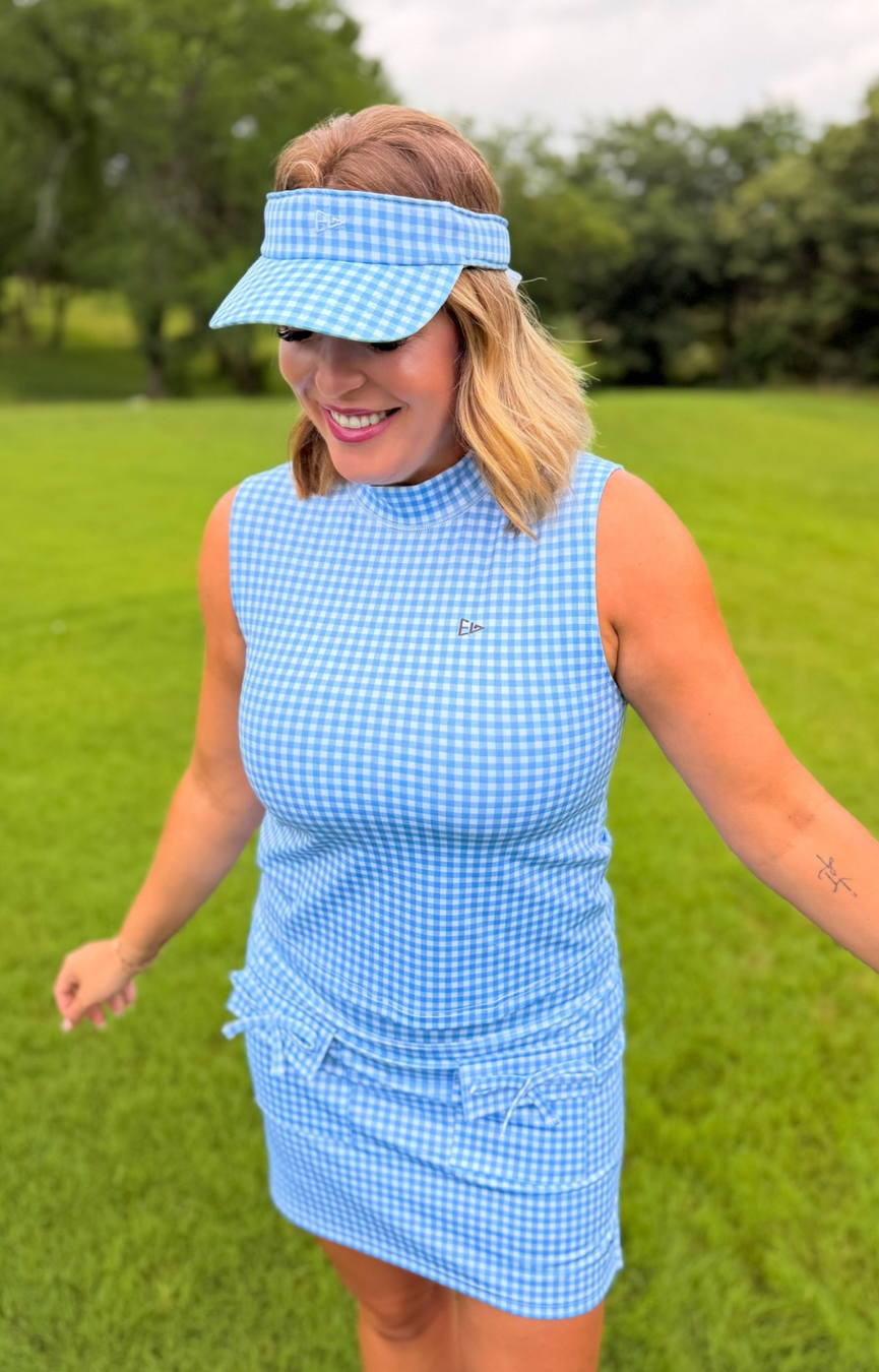 Mockneck Gingham Tank