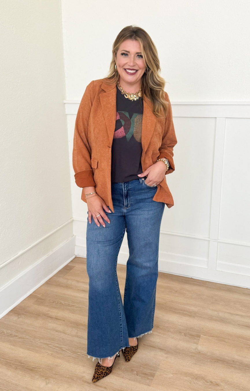 Fiona Wide Leg Jeans- Midtown