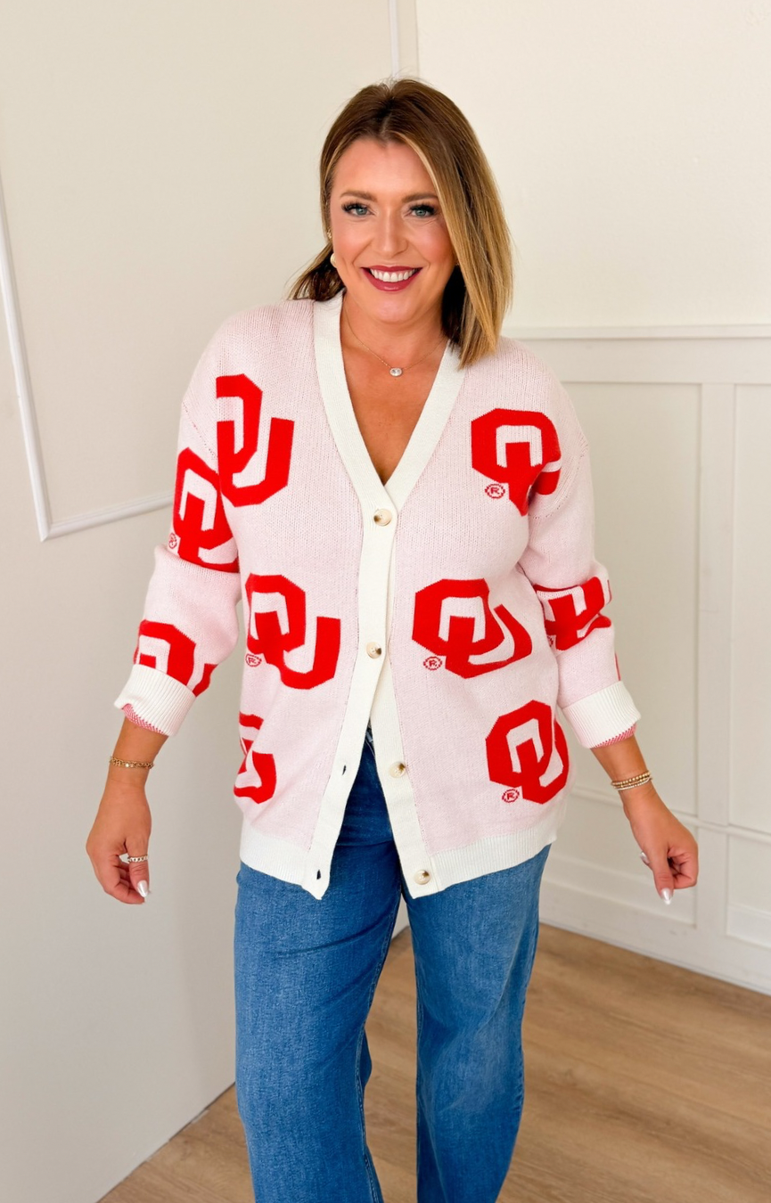 Oklahoma Varsity Repeater Cardigan
