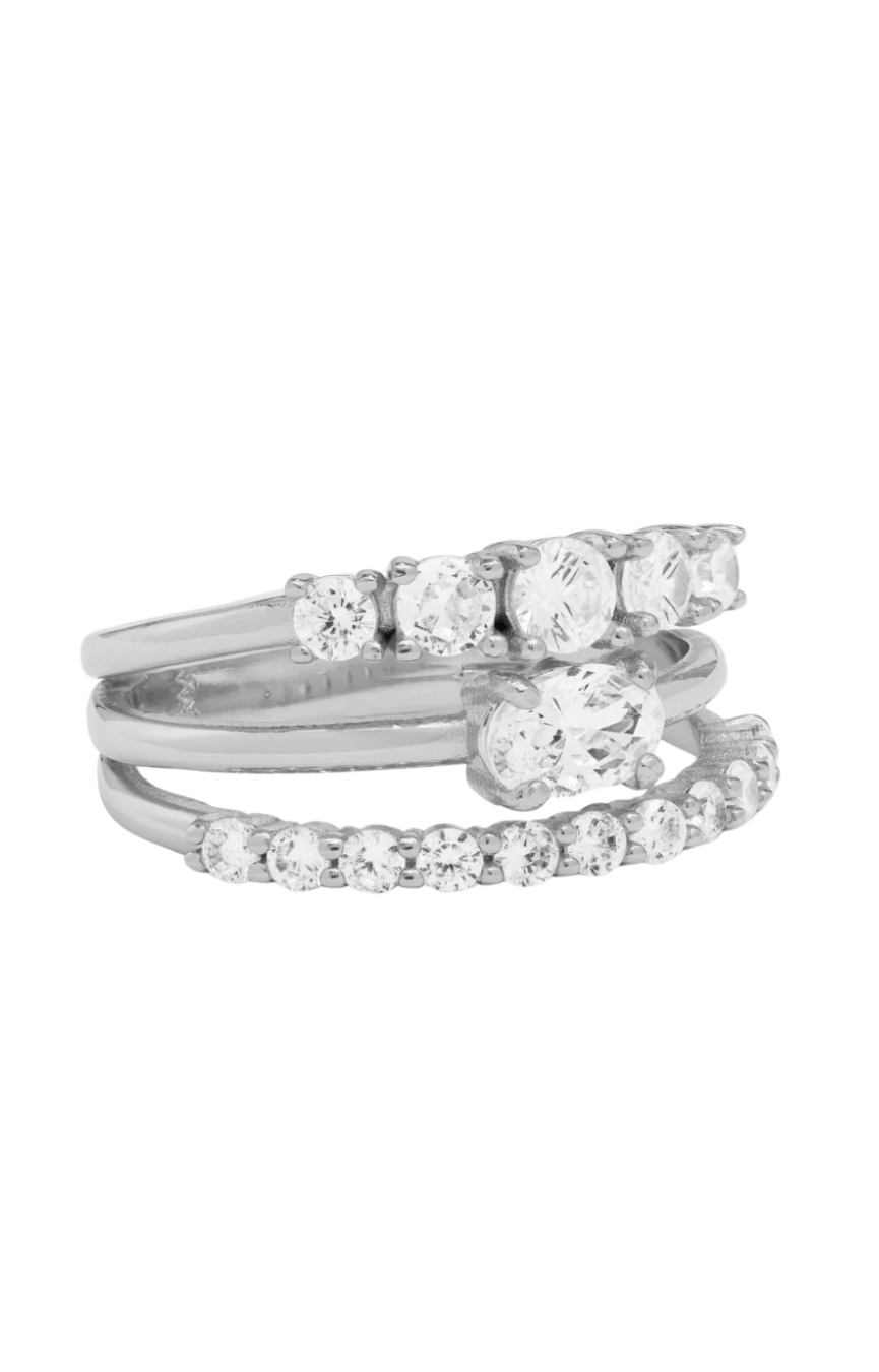She’s So Stacked Silver Ring