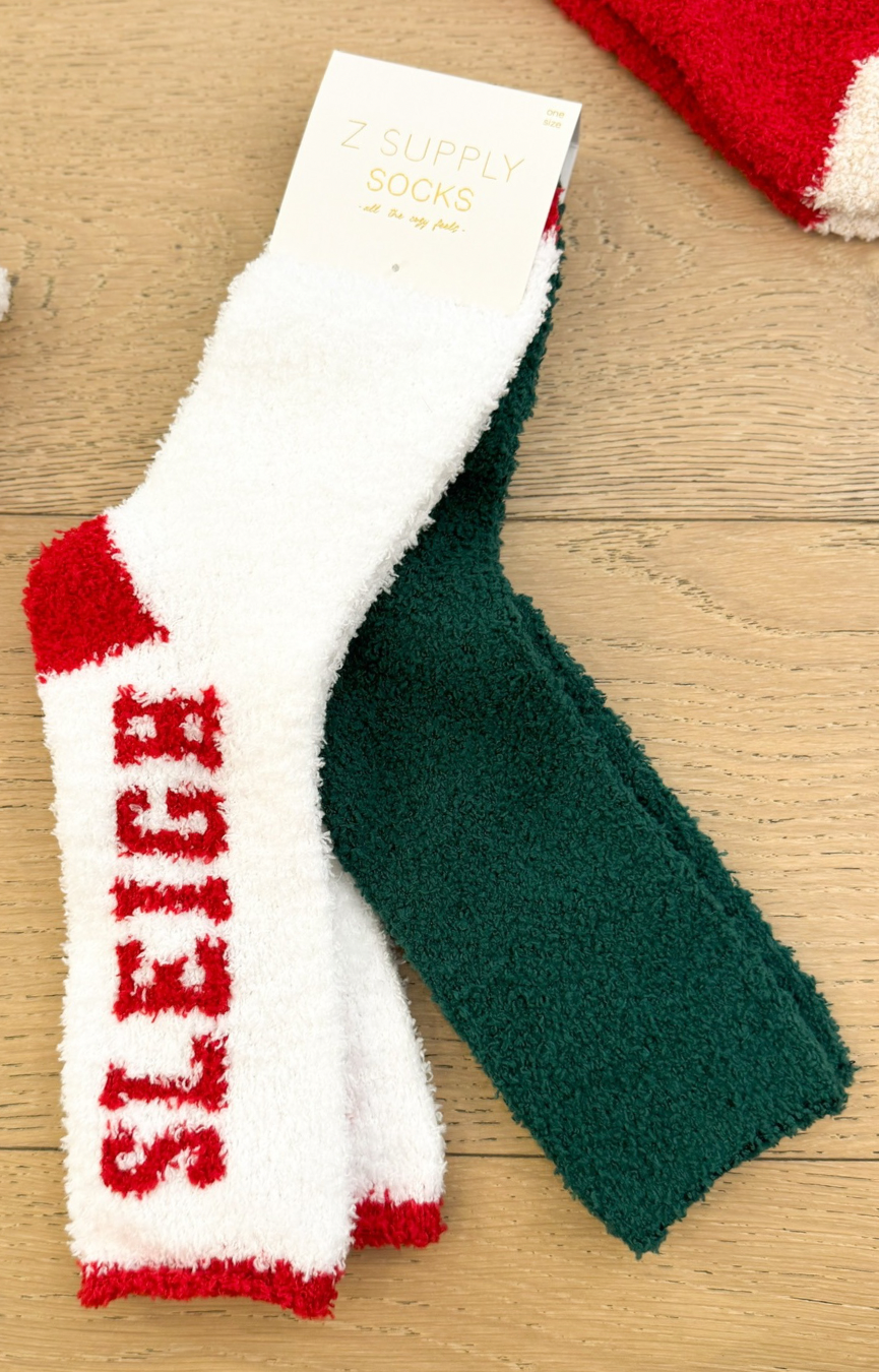 Sleigh Socks- 2pk