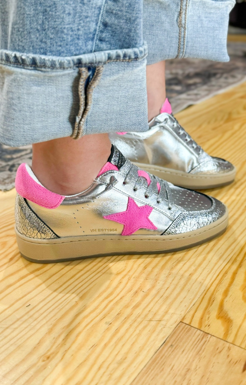 Denisse 42 Silver/Pink Sneaker