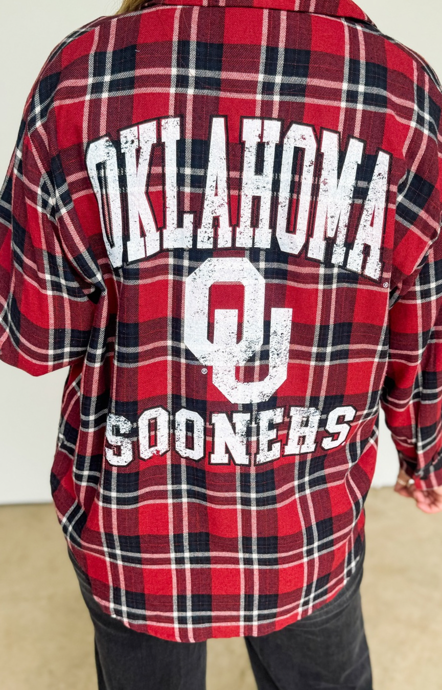 Oklahoma Meyer Varsity Oversized Plaid