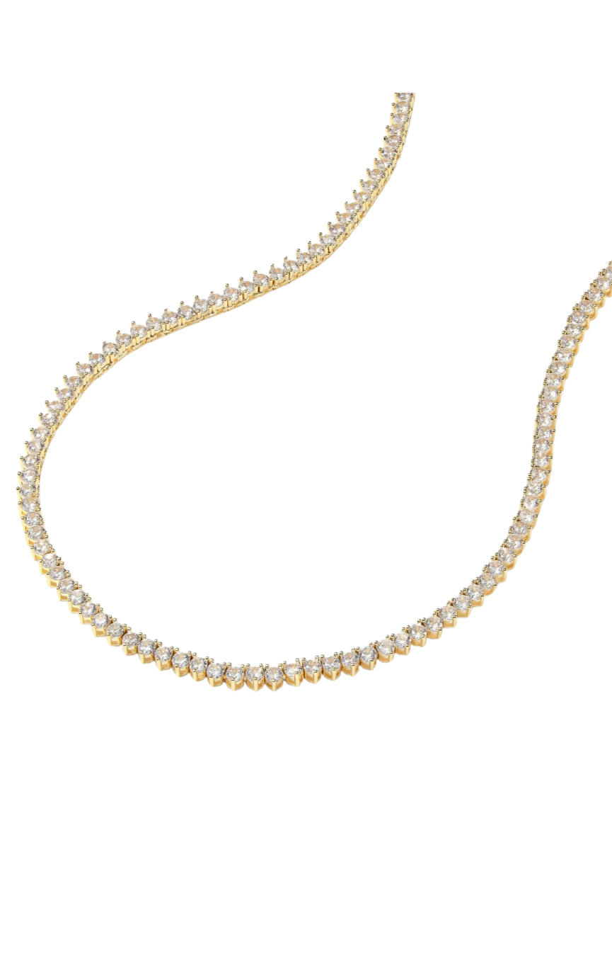 Not Your Basic Gold 16” Tennis Necklace