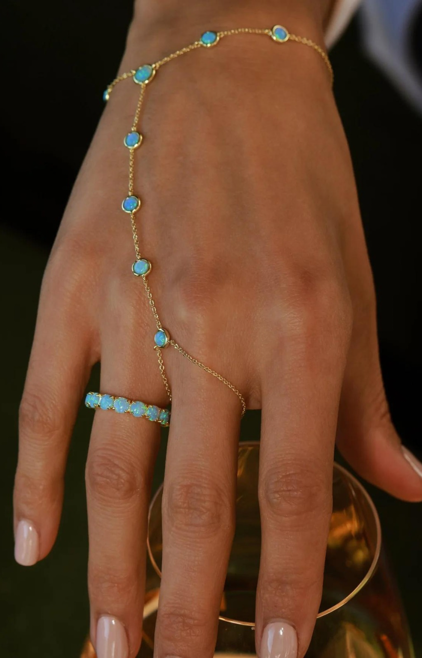 Grand Heiress Blue Opal Ring