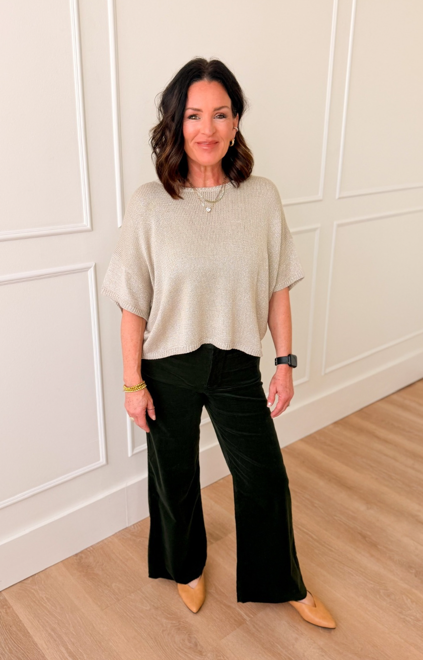 Meg HR Wide Leg Jeans- Evergreen