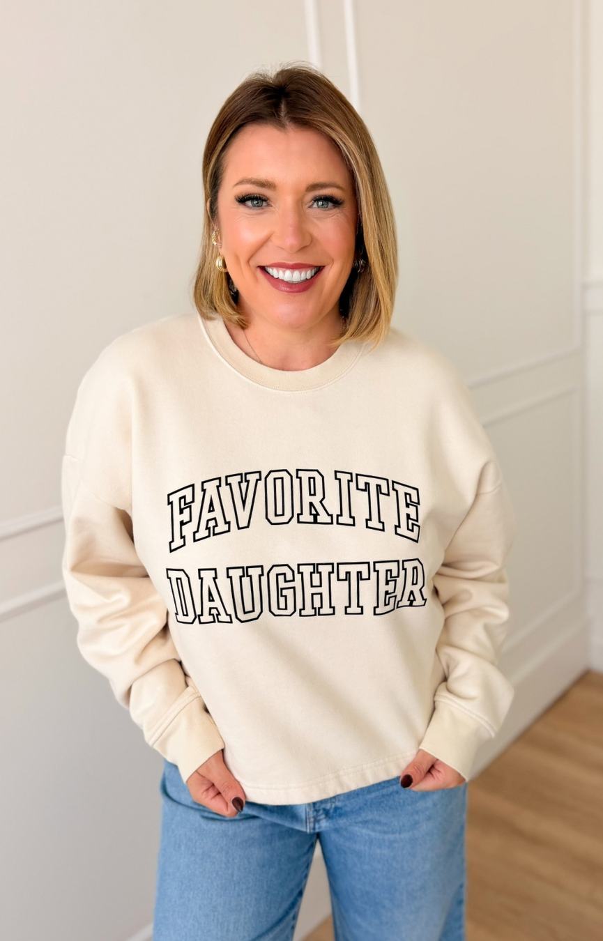 Favorite Daughter women's velvet-flocked sweatshirt at EVER Boutique