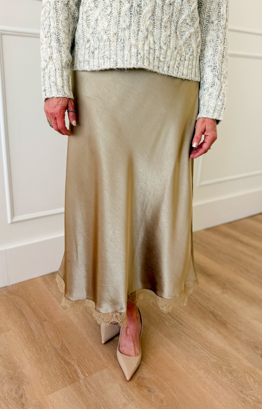 Women's Luxe slip skirt at EVER Boutique