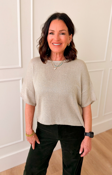 Women's Starlight short-sleeve sweater at EVER Boutique