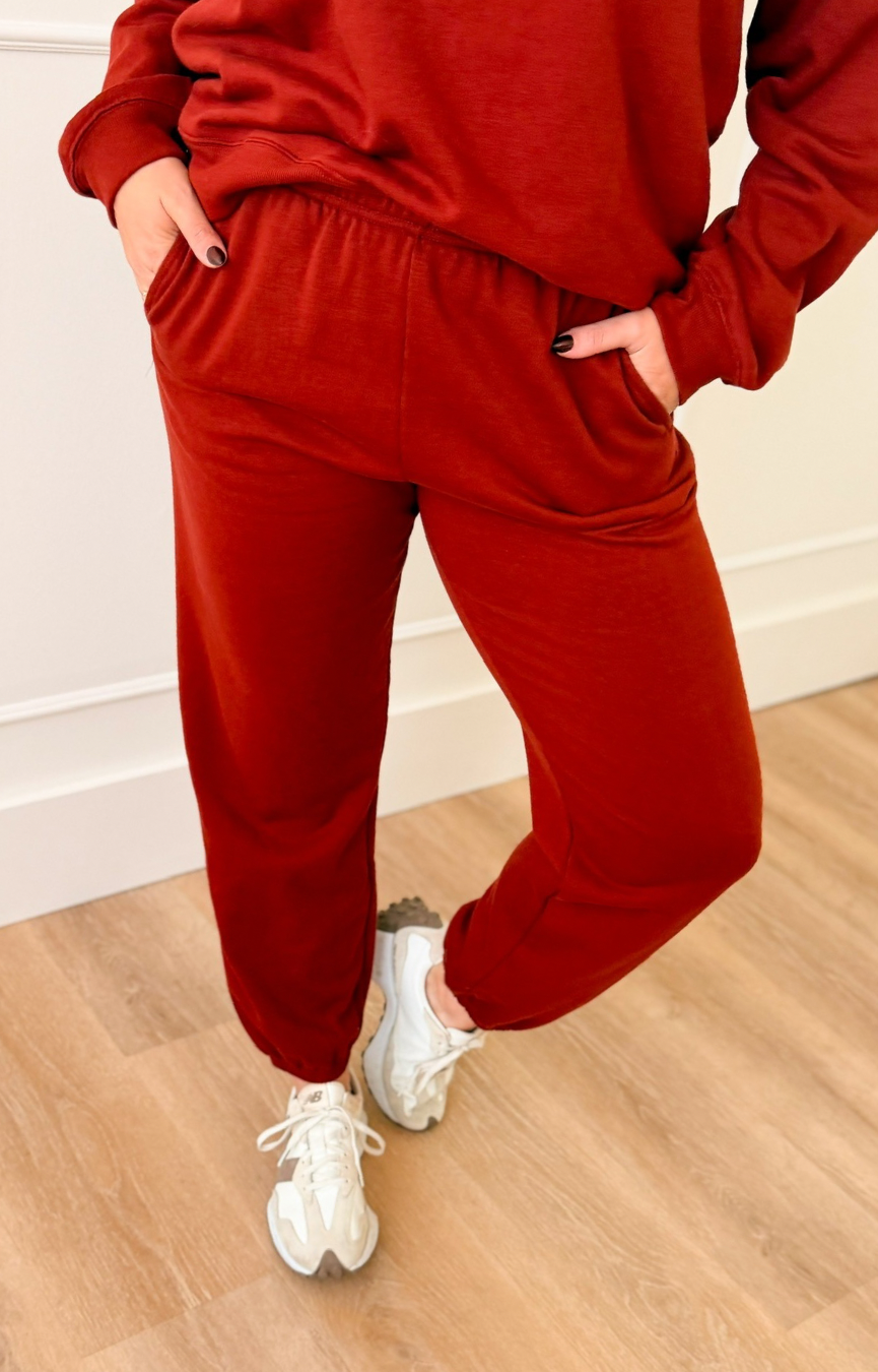 Uptown Jogger- Velvet Rouge at EVER Boutique