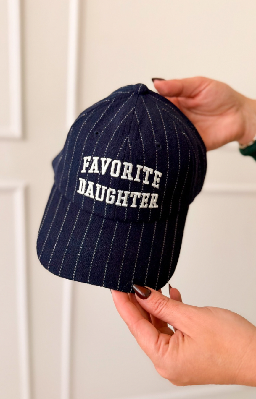 Striped wool baseball hat at EVER Boutique